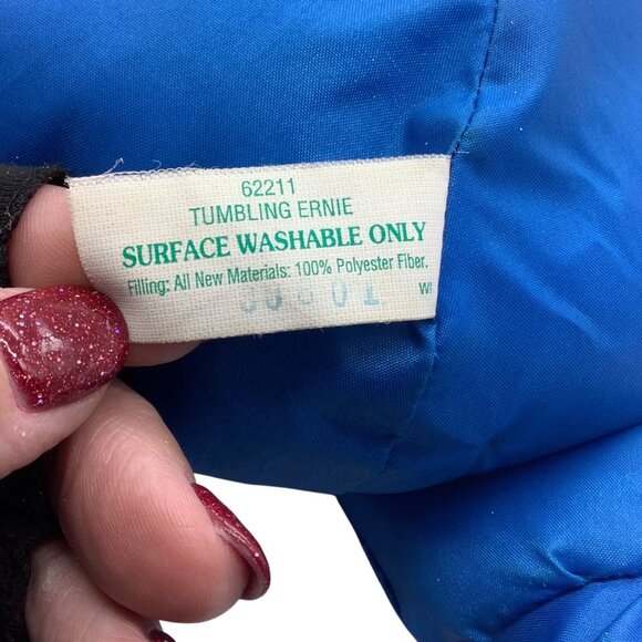 Vtg 1995 Tyco Tumbling Ernie Plush Doll 12” Sesame Street Toy Jim Henson - Picture 5 of 7